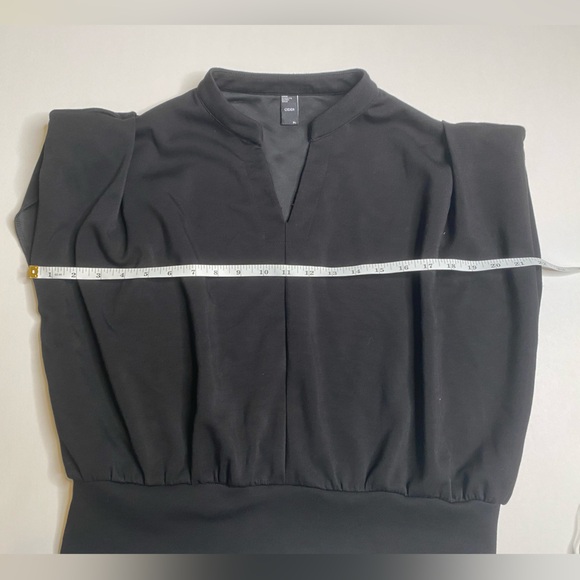 Cider black blouse top short sleeve incredibly soft XL women - Picture 4 of 5